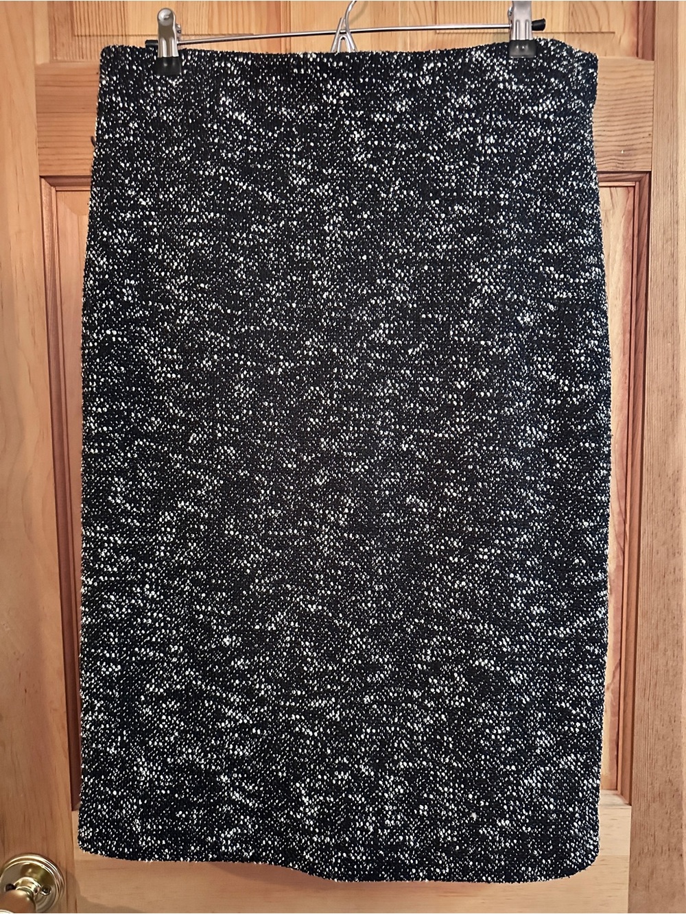 Ann Taylor Black & White Tweed Pencil Skirt Size 14 NWT